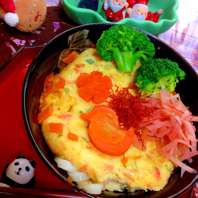 あったか、でかでか、中華風オムレツあんかけうどん