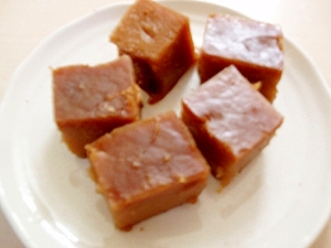 レンジで出来る。もっちりういろう(コーヒー味)