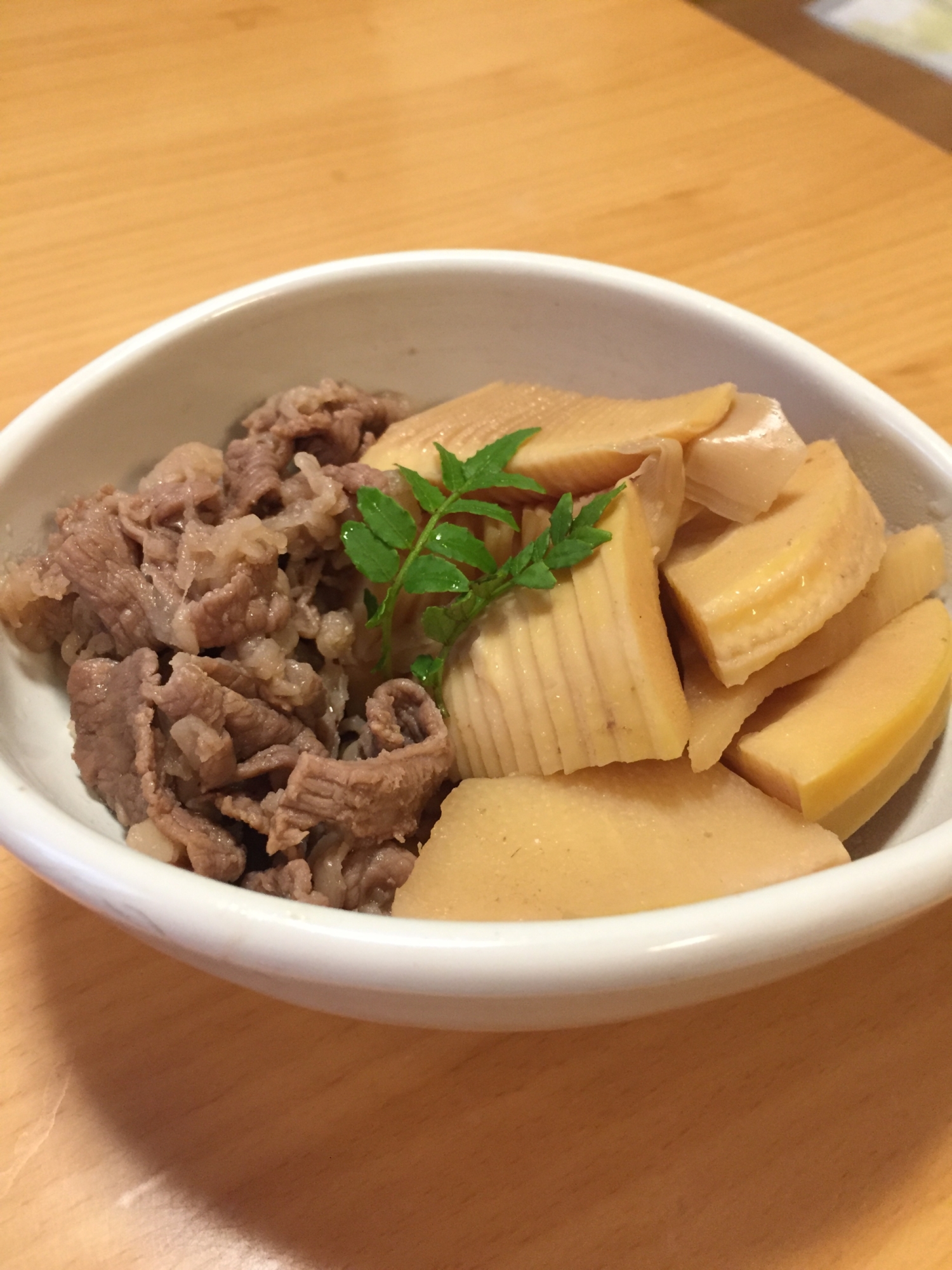 たけのこと牛肉の煮物