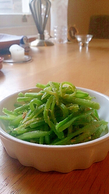 ラナービーンズの生姜あえ レシピ 作り方 By モモグラモ 楽天レシピ