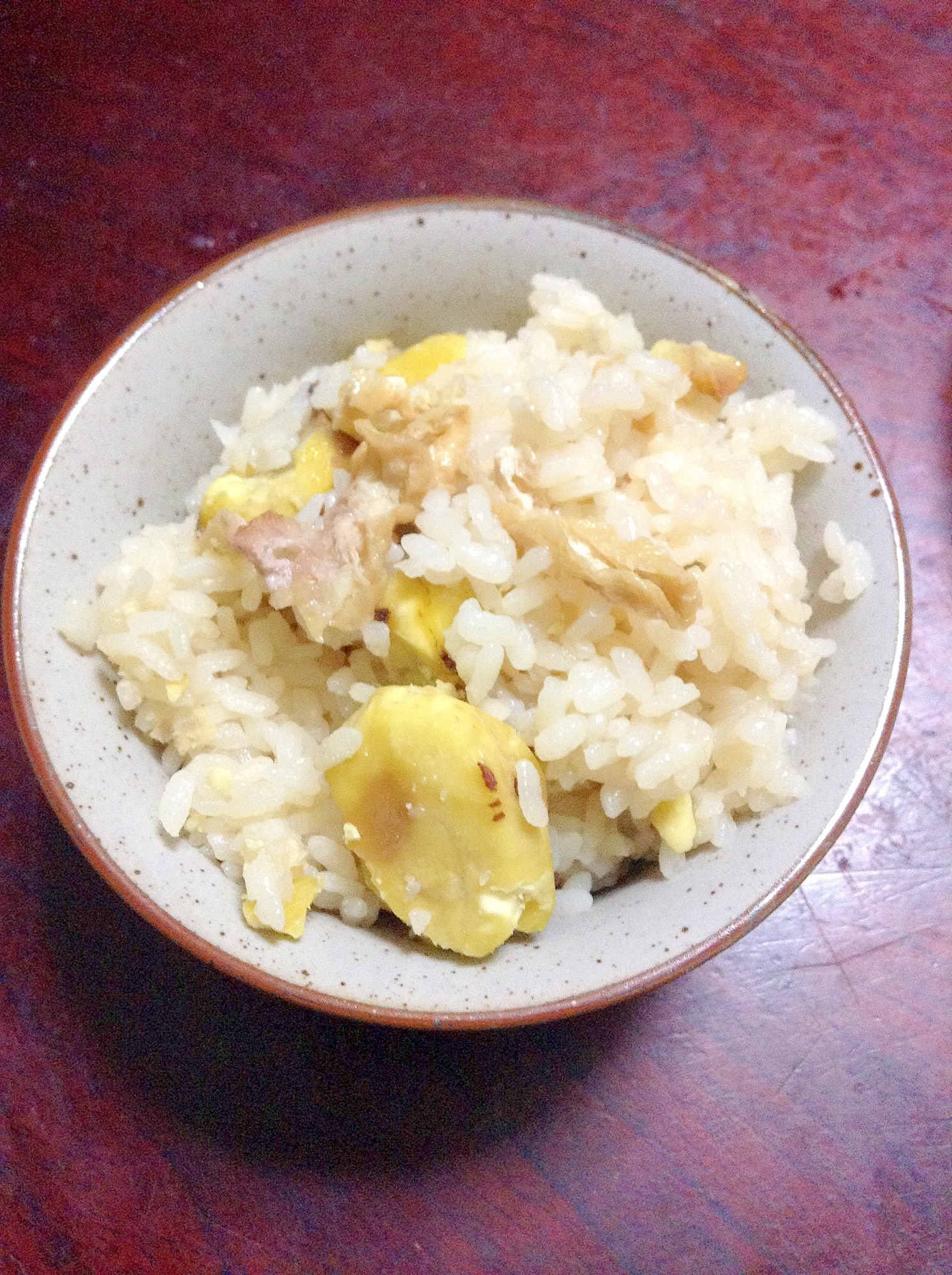 油揚げ入り☆ほっこり栗ご飯【秋の味覚】