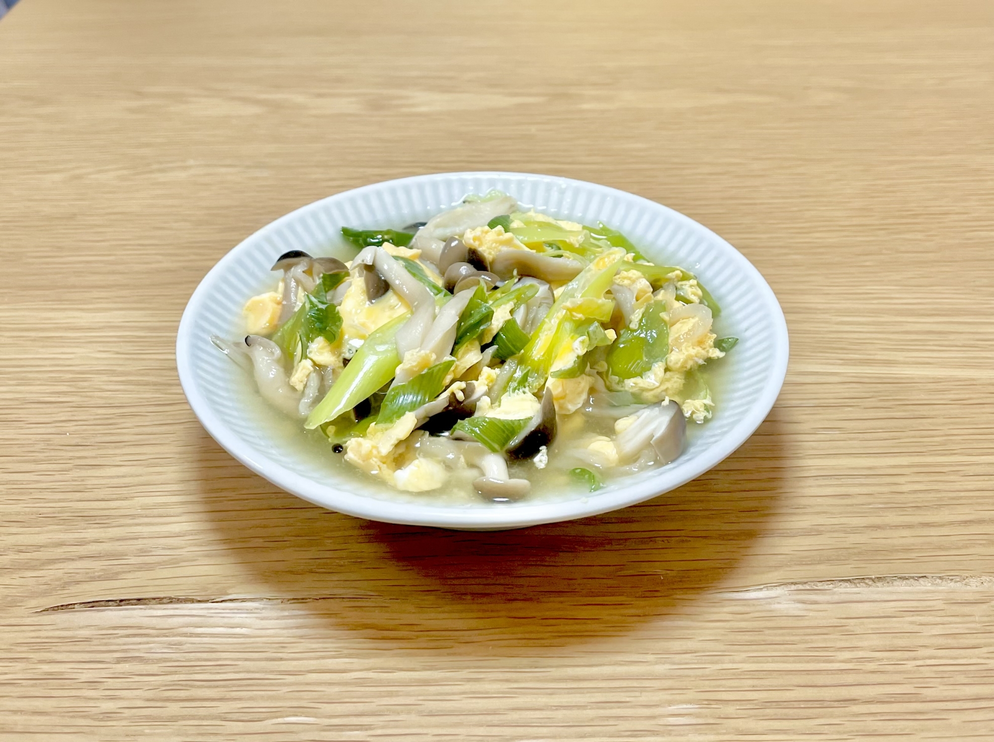 ゆる四毒抜き◆しめじと九条葱の玉子とじ