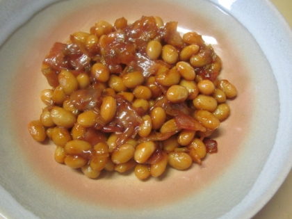 にっこにこABCさん
今晩は~♪
大豆にケチャップの味付け新鮮で、飽きることなく食べれ
美味しかったです
(*^-^*)
ご馳走様でした♡