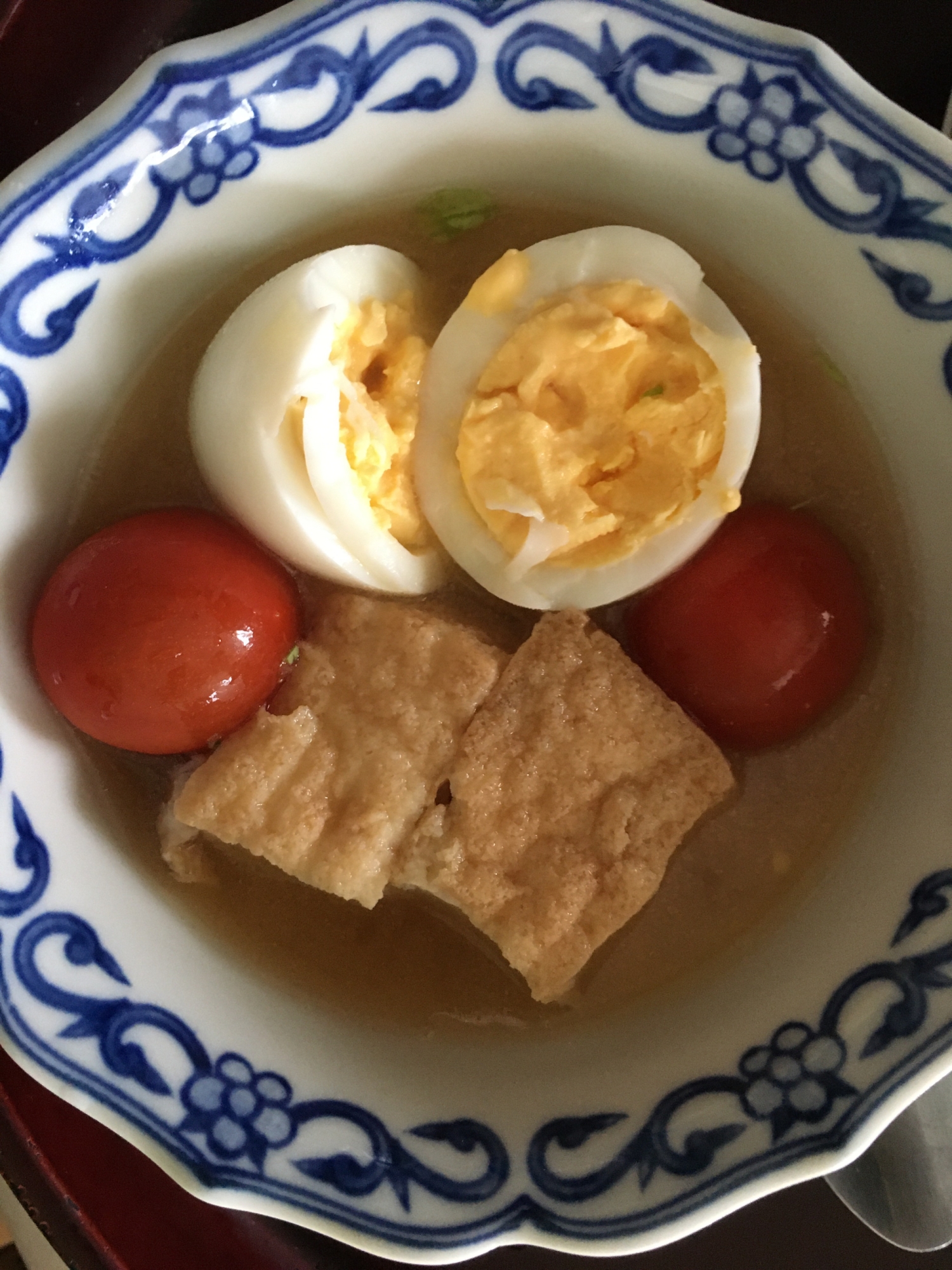 厚揚げ、卵、トマト！