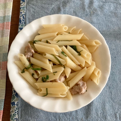 さっぱり☆豚肉の梅しそスパゲティ