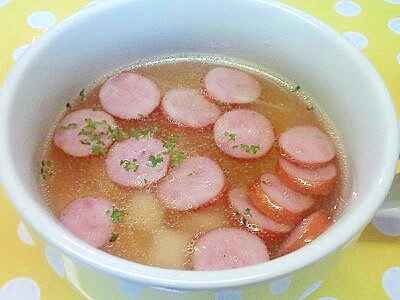 ウインナー＆長芋のスープ