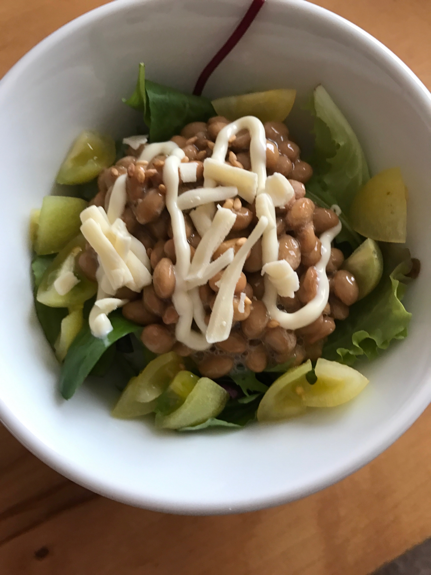 タコミートの代わりに納豆で！タコライス風納豆丼