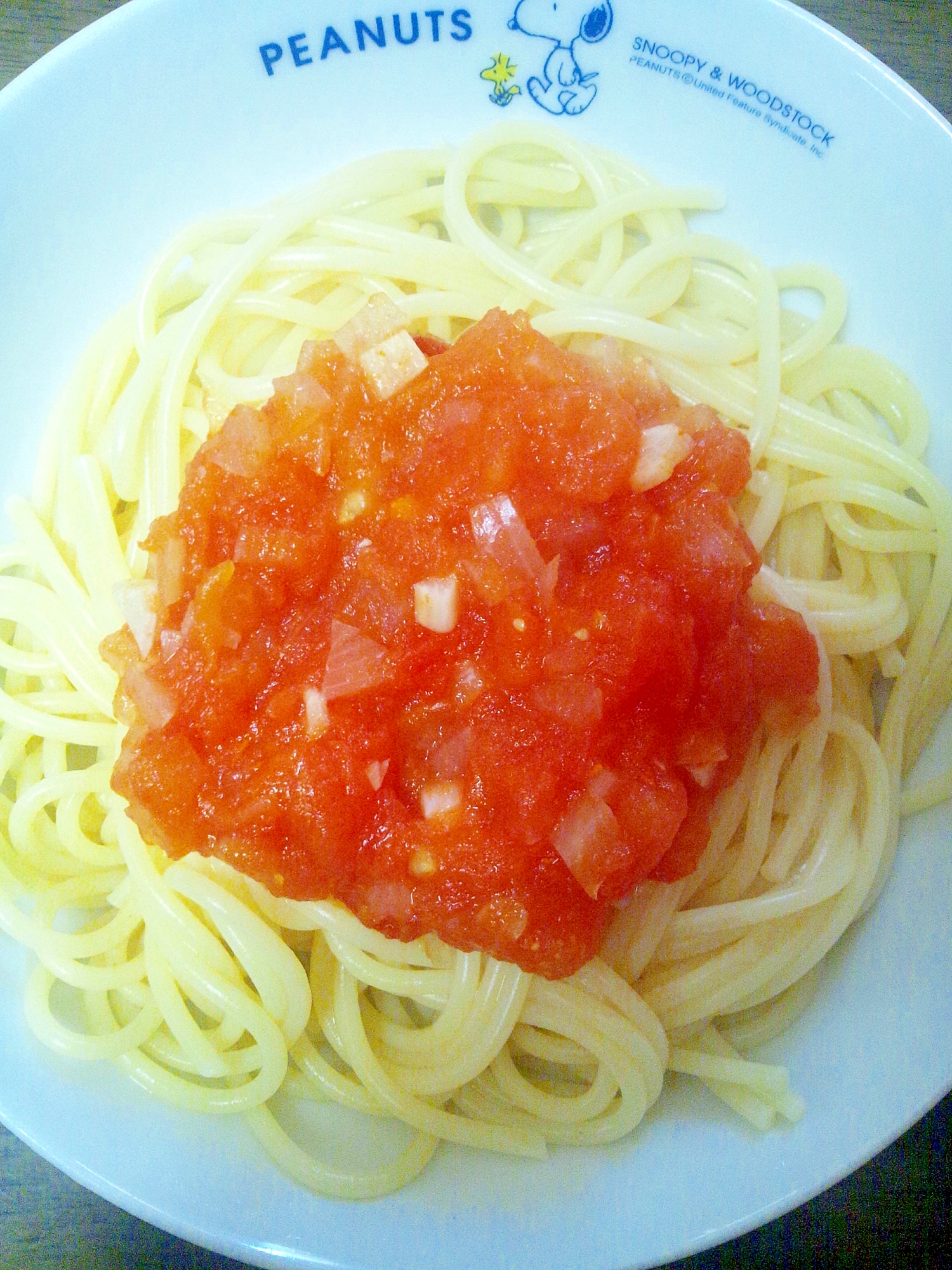 レンジで簡単♪トマトソースdeスパゲティ