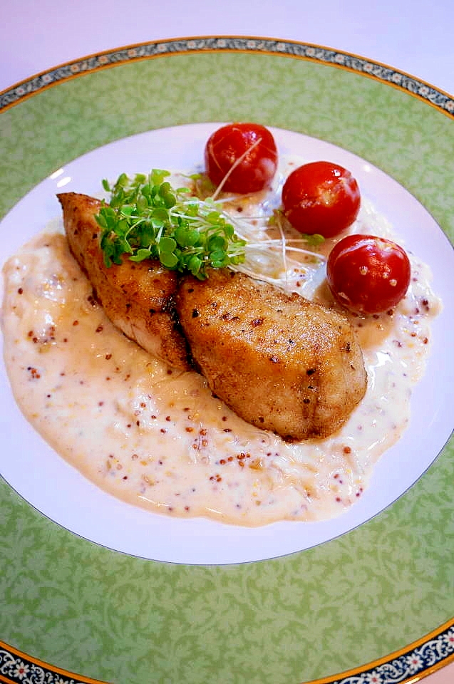 マスタードクリームソースで我家が洋食屋 鰆のソテー レシピ 作り方 By Oppeke22 楽天レシピ マスタードクリームソースで我家が洋食屋 鰆のソテー レシピ 作り方 By Oppeke22 楽天レシピ