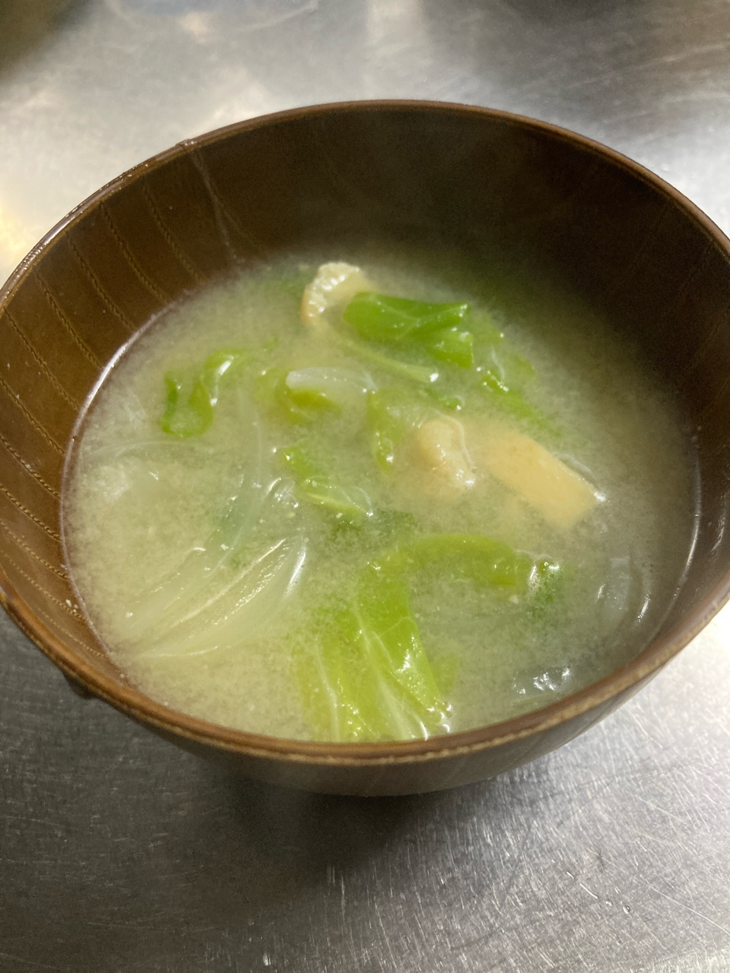 春キャベツと新玉ねぎのお味噌汁