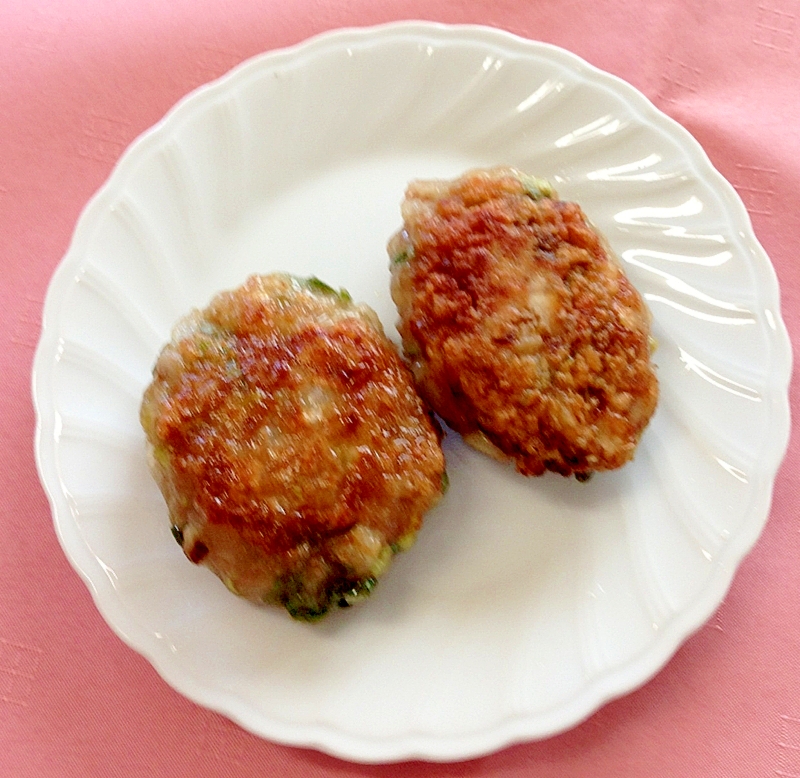 餃子の具の残りで和風ハンバーグ☆