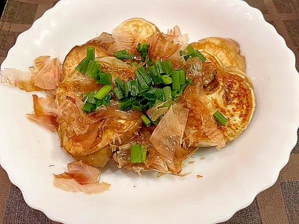 焼き白なすのおかかポン酢かけ