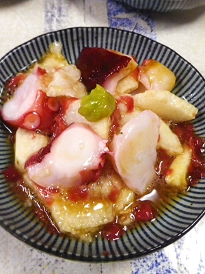 酢だこ長いもの梅ワサビあえ レシピ 作り方 By Leopoo 楽天レシピ