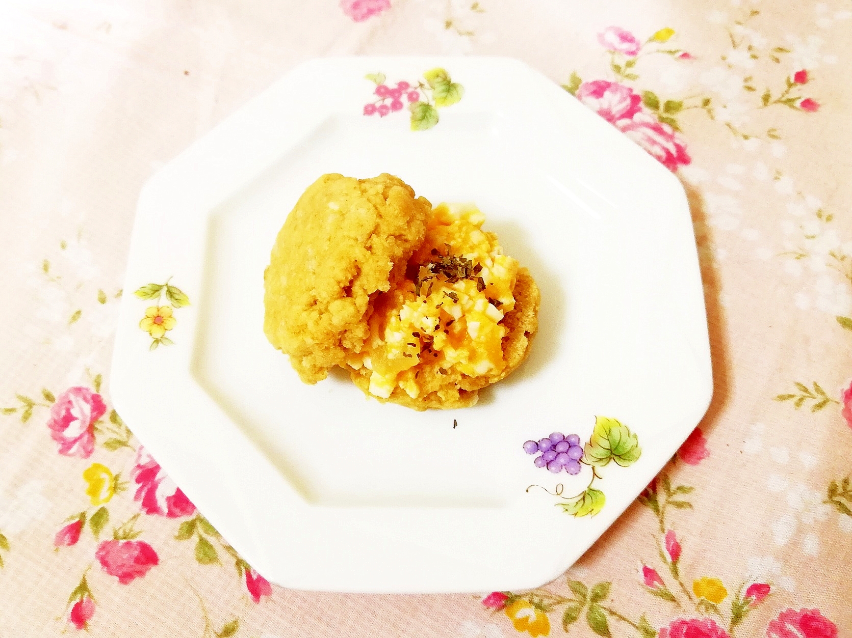 蒸し鶏と玉葱の卵サラダ