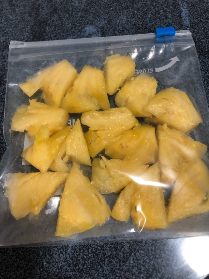 パイナップルの冷凍保存