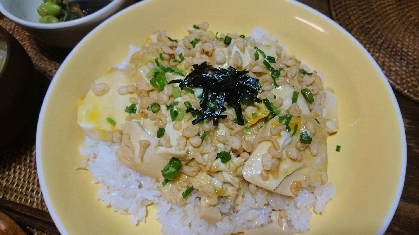 包丁いらず★豆腐の卵とじ丼