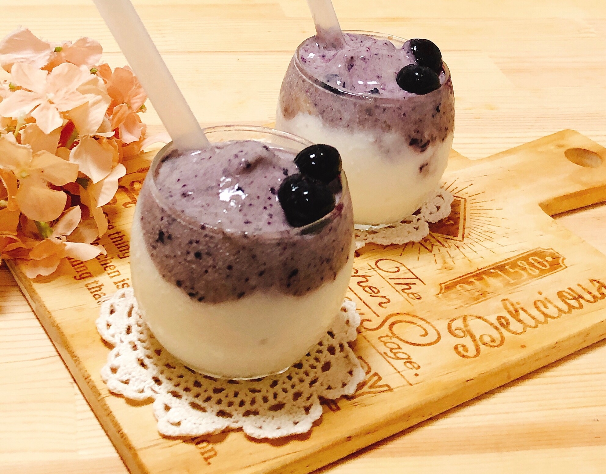 ブルーベリーとバナナ✧˖°ヨーグルト