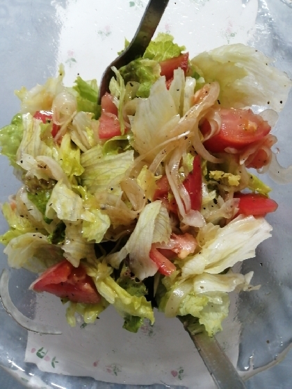 ピエトロドレッシングで簡単　ホタテ　野菜サラダ