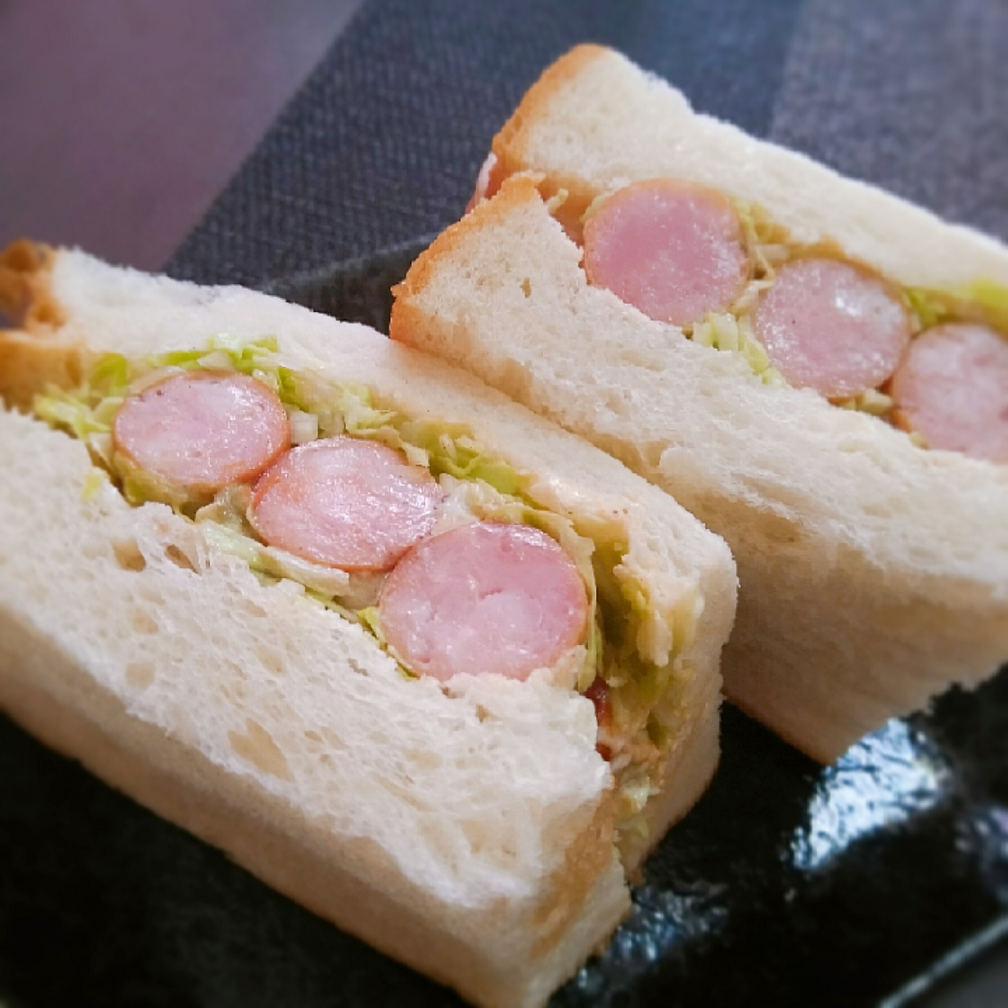 簡単らくちん☆ウインナーのサンドイッチ