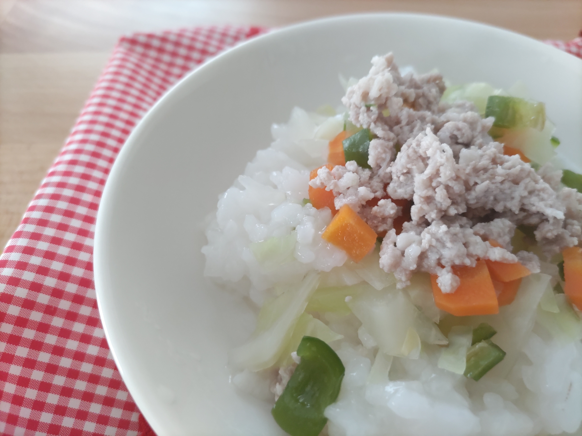 離乳食完了期☆野菜と豚肉のどんぶり