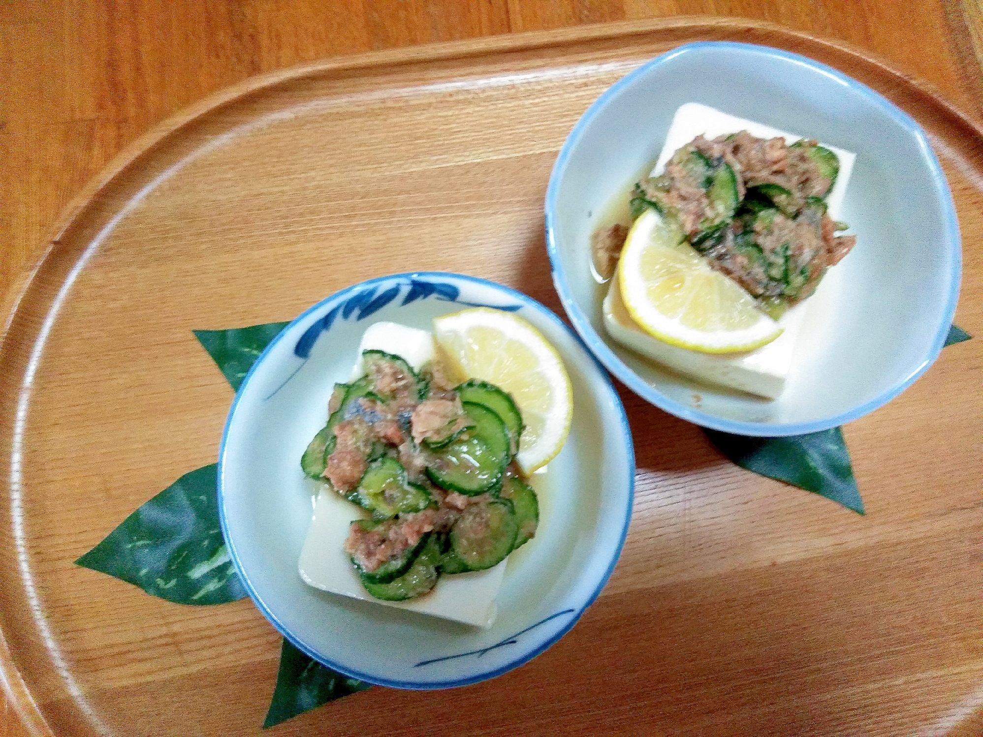 きゅうりとサバ缶でがっつり冷やっこ