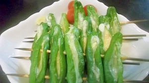 ししとうチーズの串焼き レシピ 作り方 By Chaachan6066 楽天レシピ