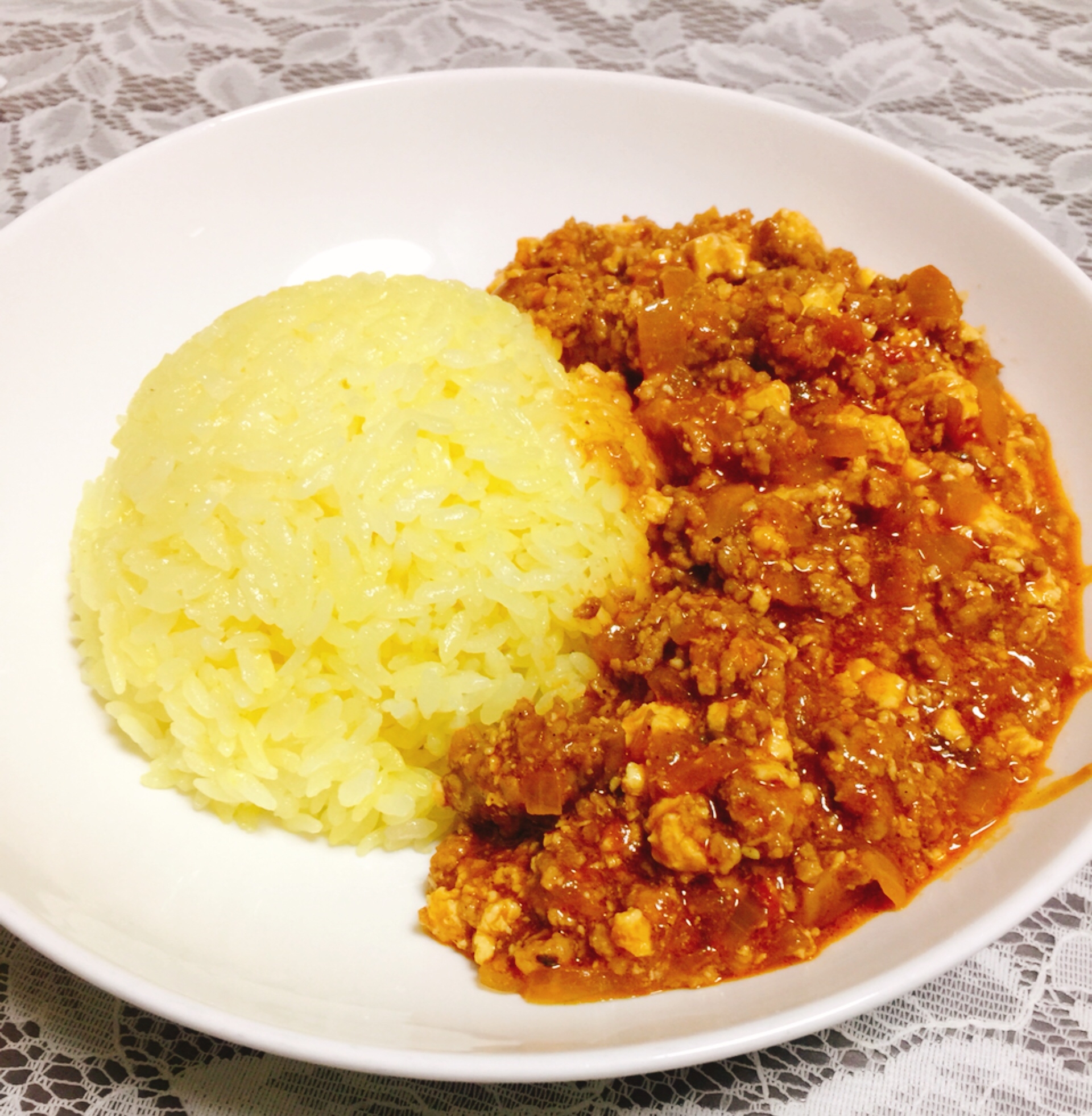 ヘルシー#豆腐入りキーマカレー