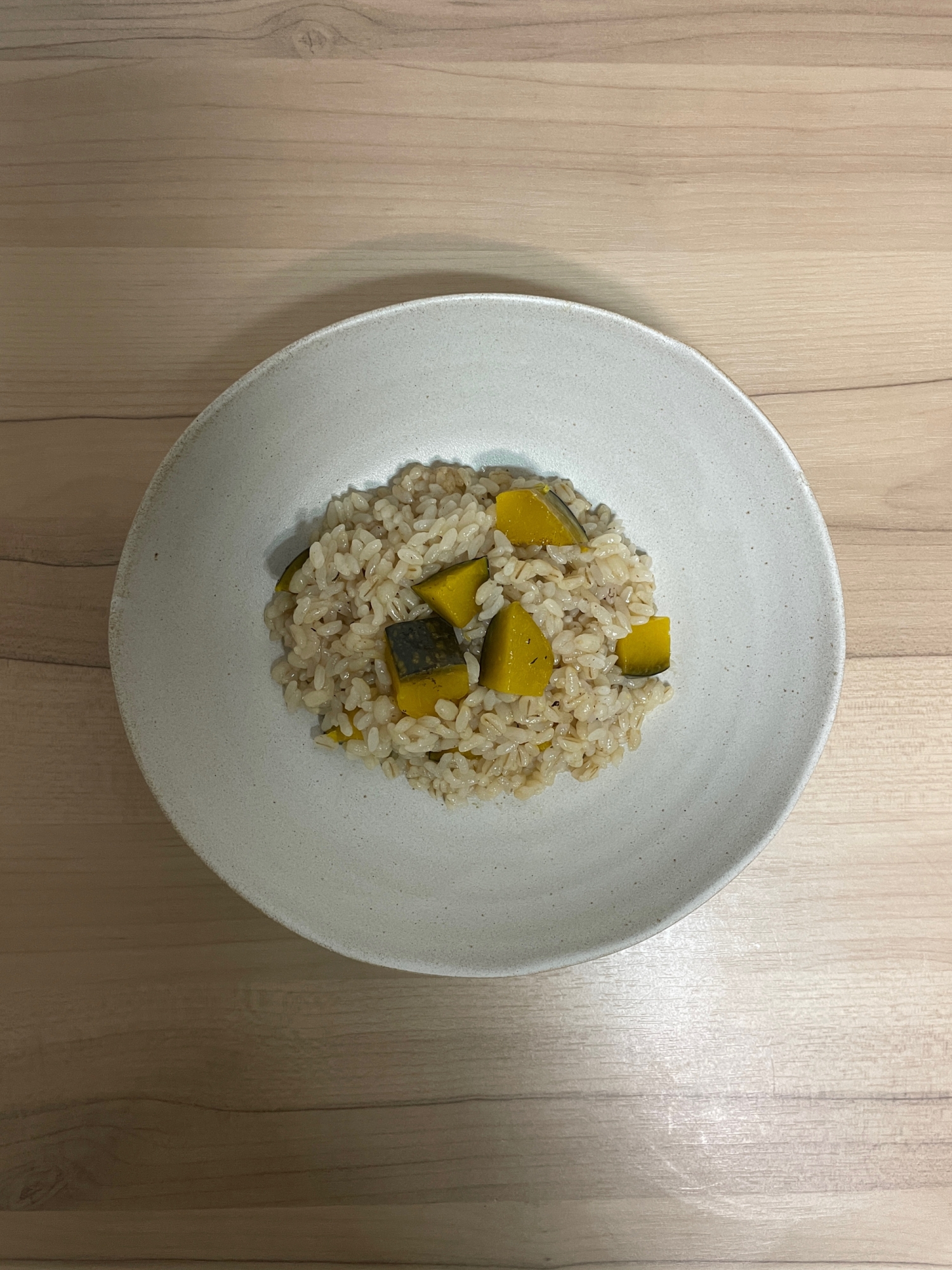 南瓜ともち麦のバルサミコ酢昆布水ご飯