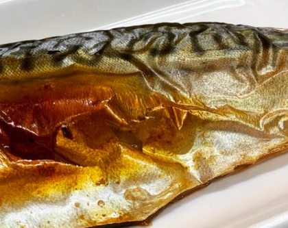 塩サバの胡麻油焼き