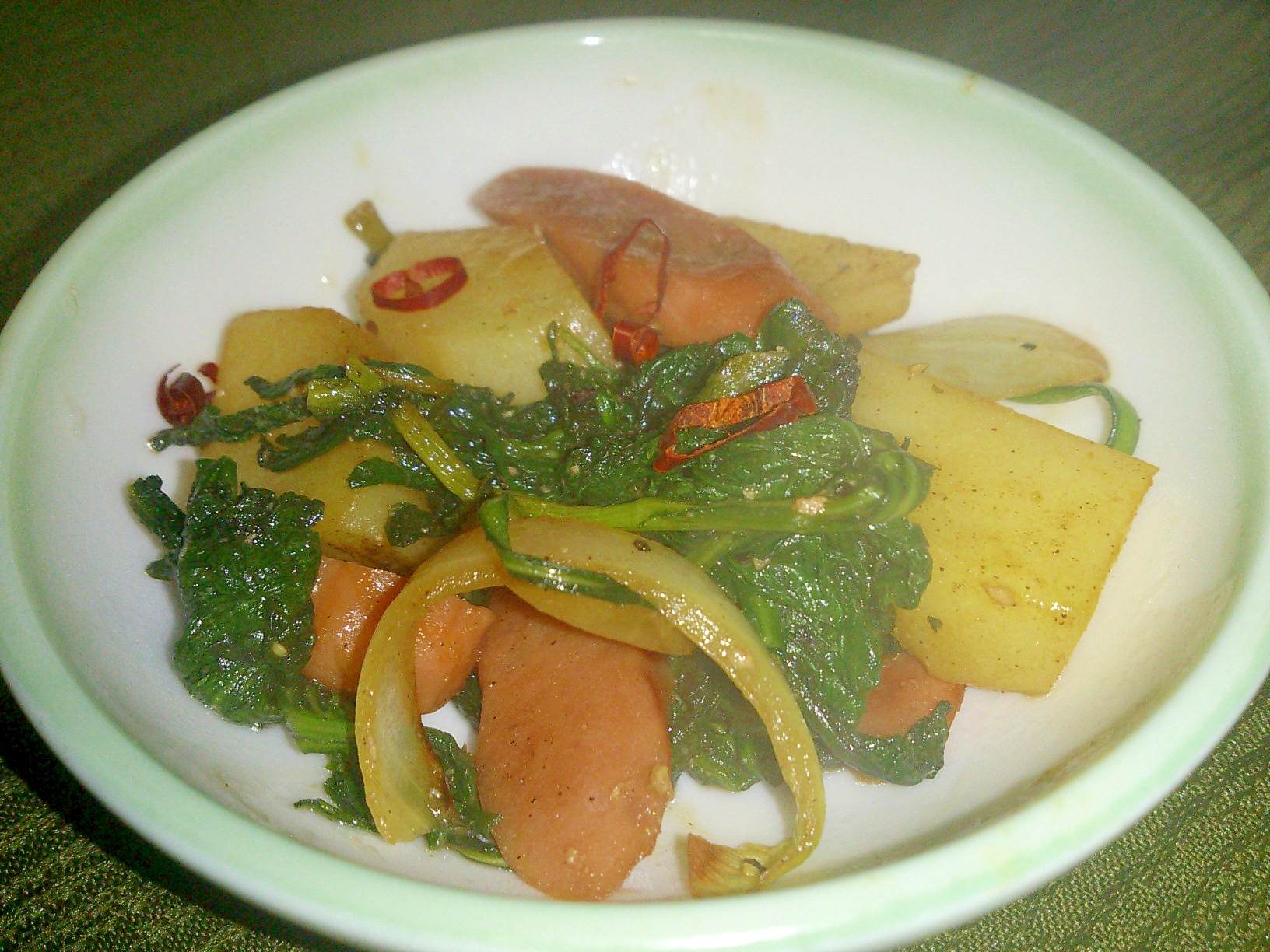 春菊とじゃがいもの野菜炒め レシピ 作り方 By 抹茶みるくん 楽天レシピ 春菊とじゃがいもの野菜炒め レシピ 作り方 By 抹茶みるくん 楽天レシピ