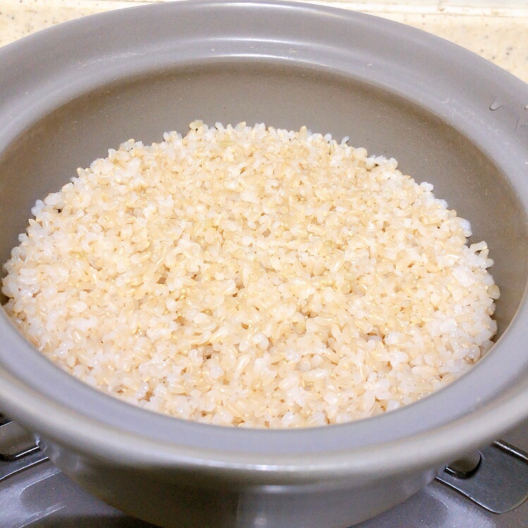 普通の玄米を発芽させて→発芽玄米☆土鍋バージョン
