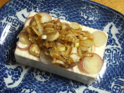 絹豆腐とおろし生姜で作った↑↑↑ちゃんと１０分置いたし（笑）とても美味しく出来たヨ♪ご馳走様でした！❤・・❤
