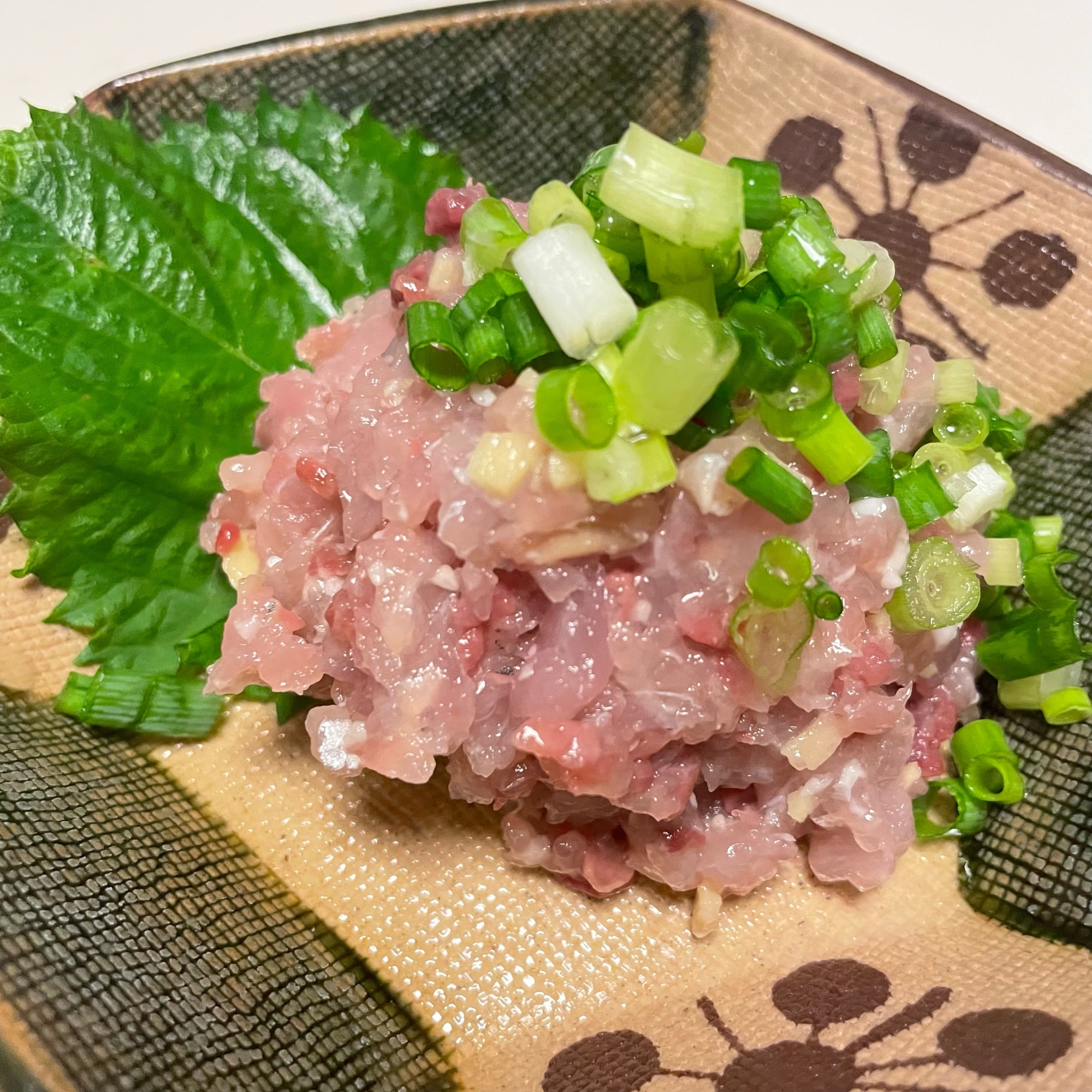 塩麹であじのなめろう風