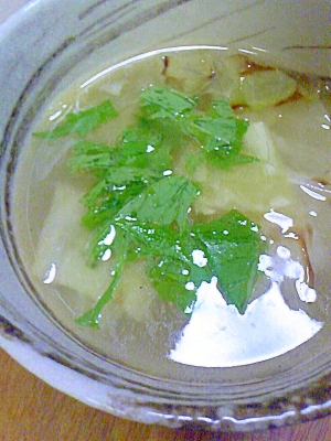 炒めキャベツの中華スープ☆