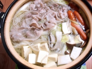 ❤ひらたけと長葱と豆腐とウィンナーのシンプル鍋❤