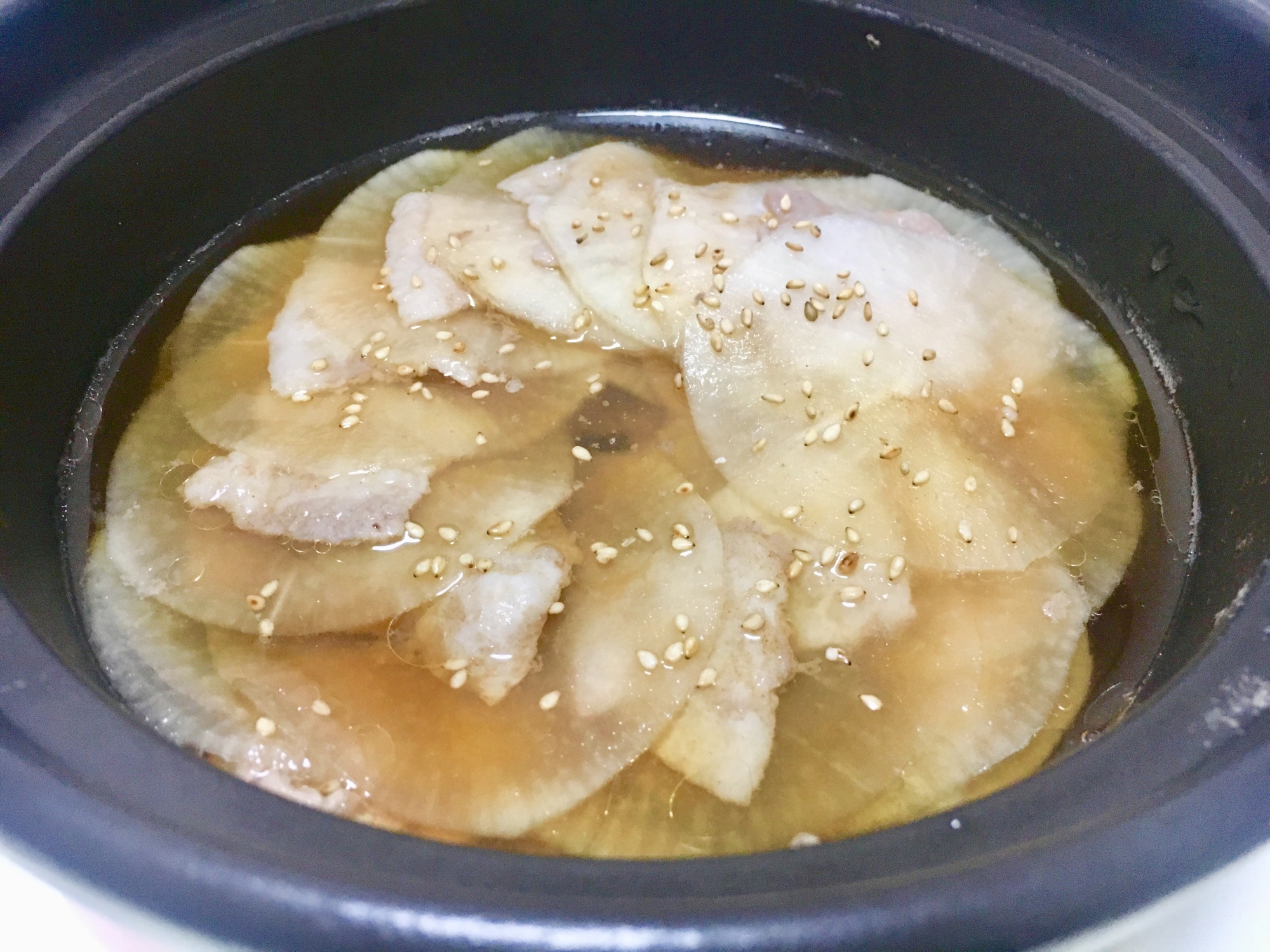 簡単‼︎大根と豚バラ肉のミルフィーユ鍋