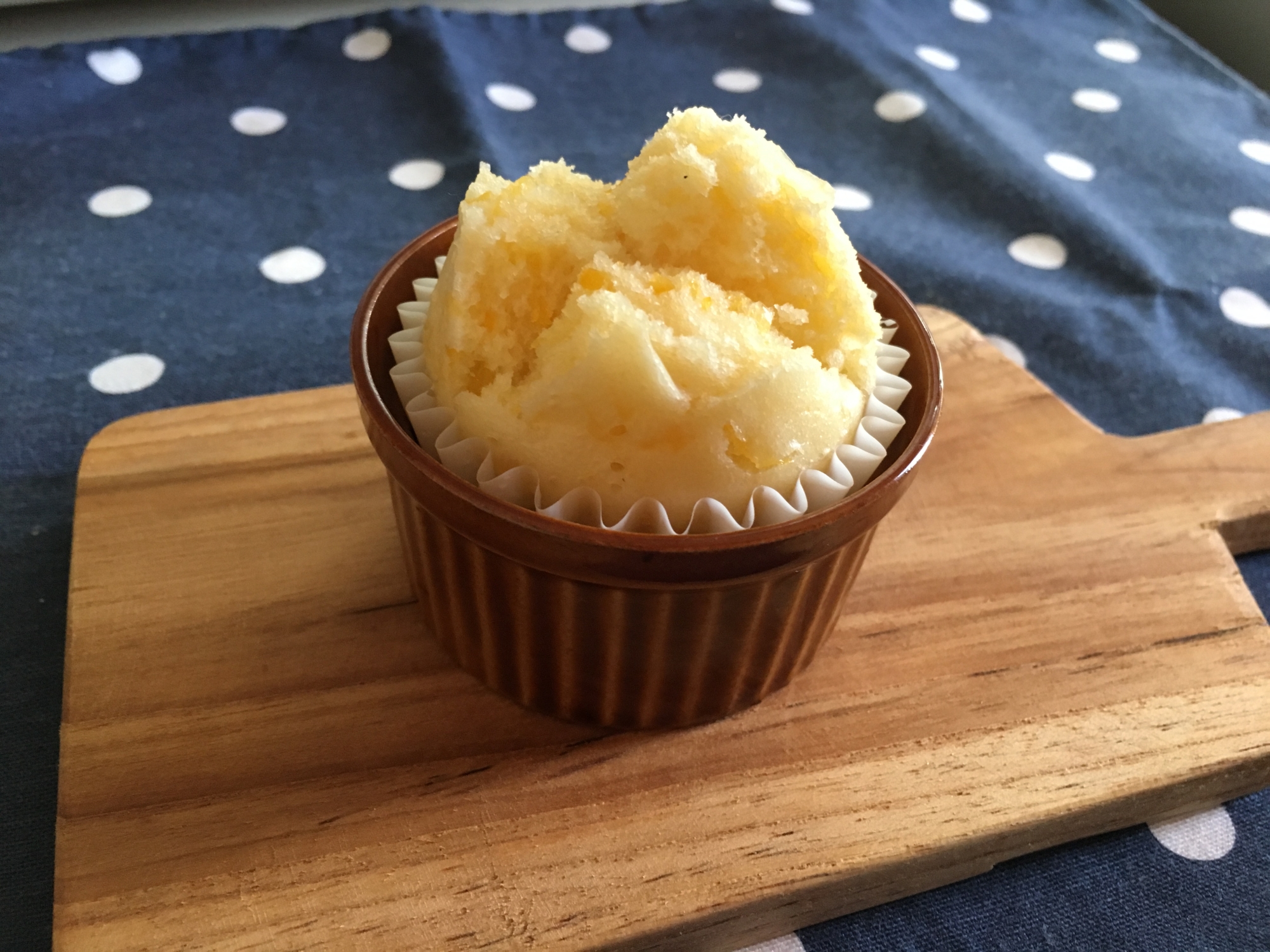 離乳食後期♡みかん入りふわもち蒸しパン!