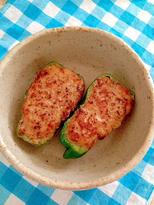 豆腐でふわふわ！肉詰めピーマン★