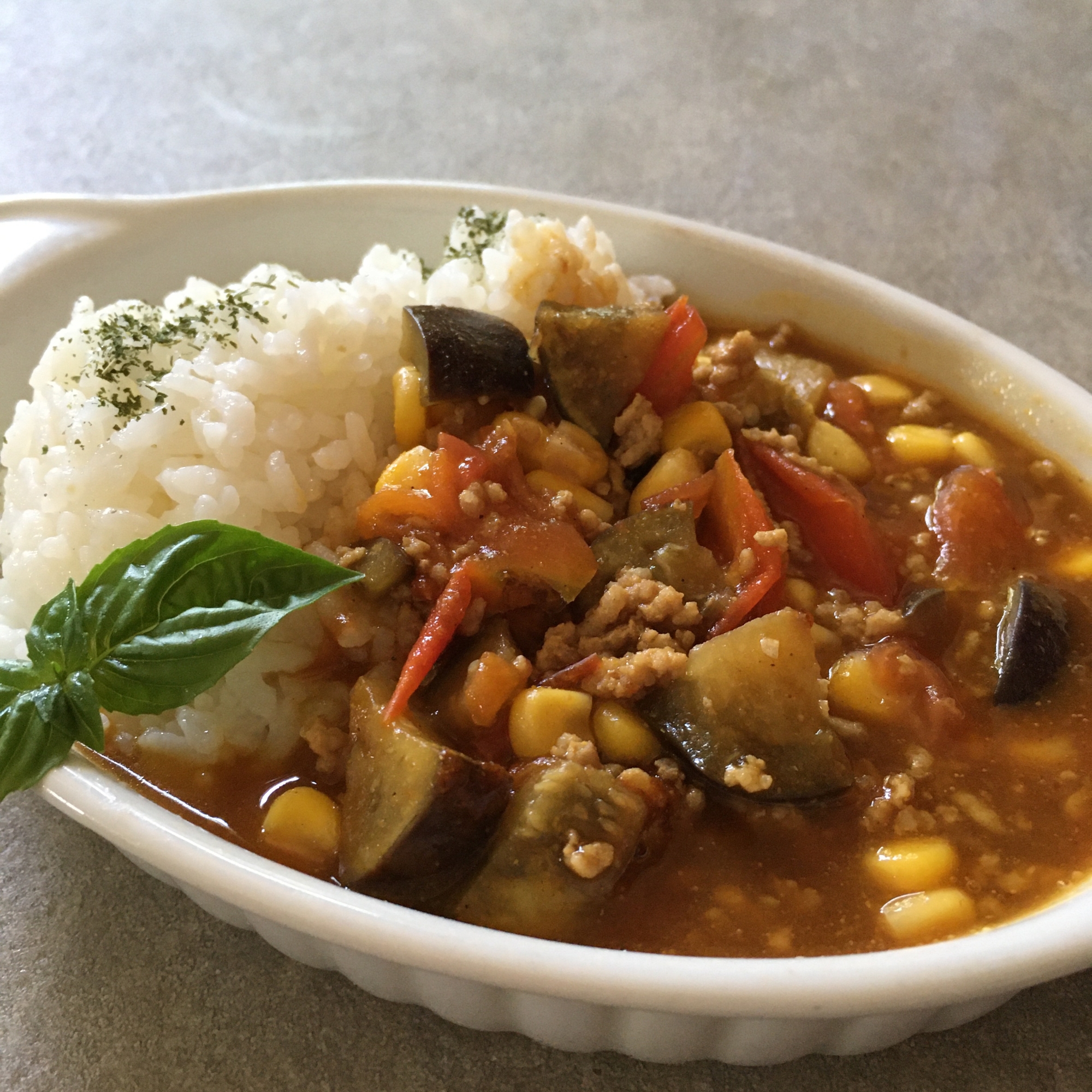 夏野菜de本挽きカレー♪