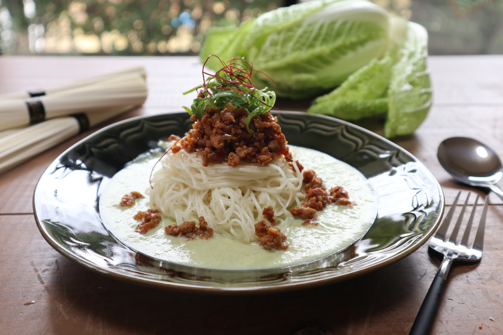 白菜ポタージュ坦々そうめん