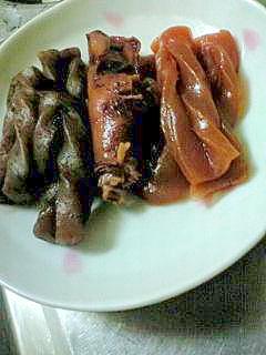 子持ちイカと２色こんにゃくの煮物 ー レシピ 作り方 By りなほっぴー 楽天レシピ