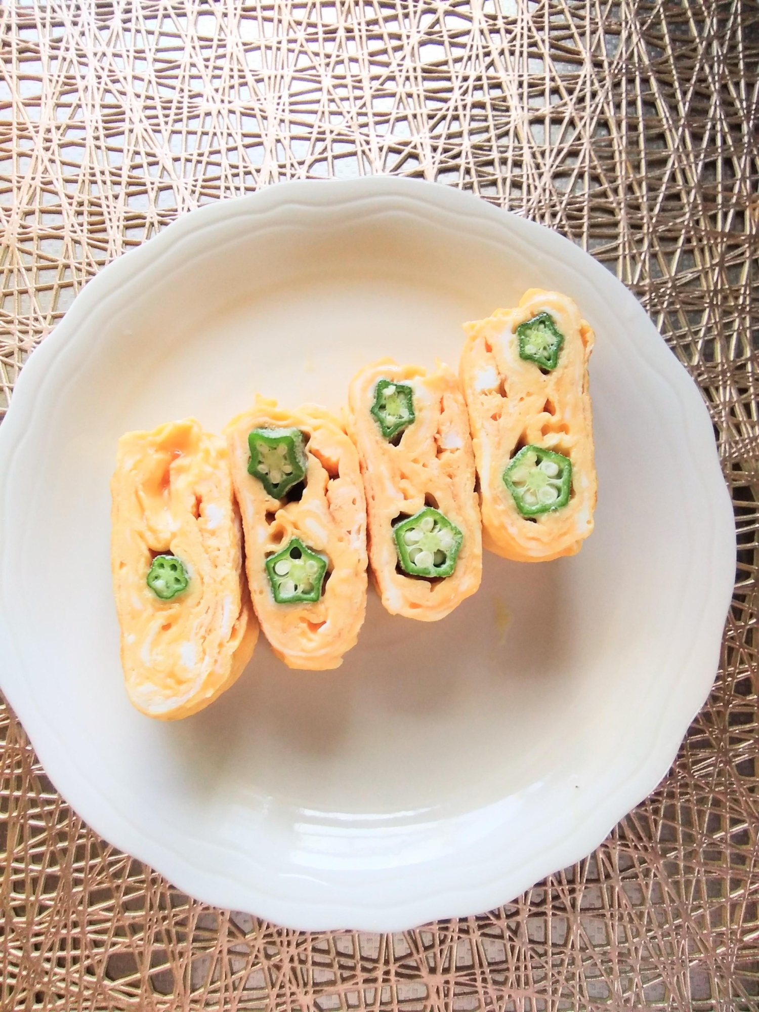 オクラ☆オクラの卵焼き