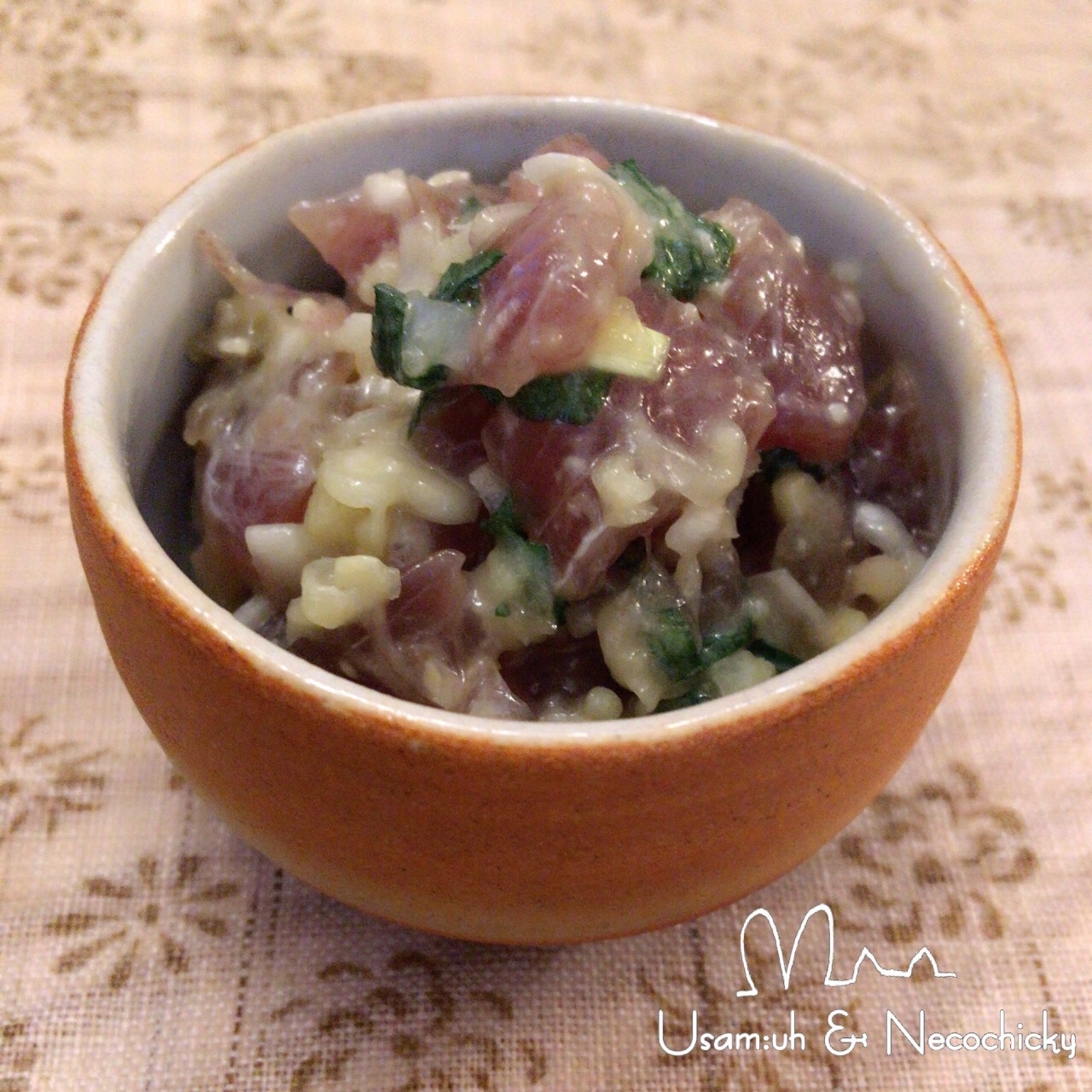 カツオの刺身で簡単なめろう風 レシピ 作り方 By うさむー ねこちき 楽天レシピ