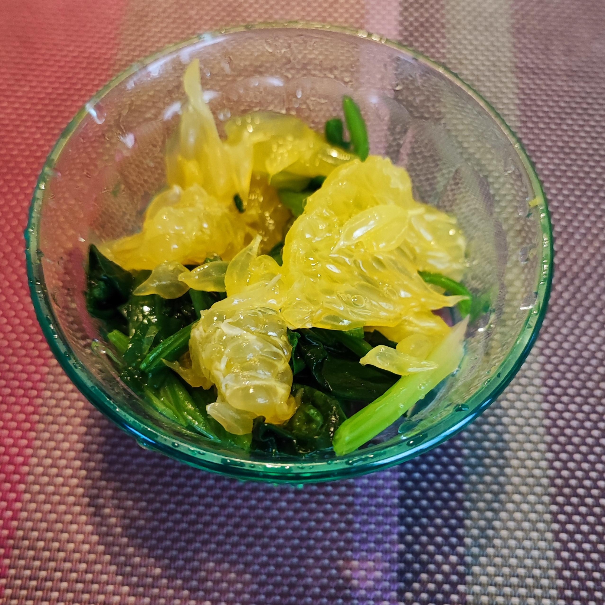 ほうれん草といよかんの和えもの