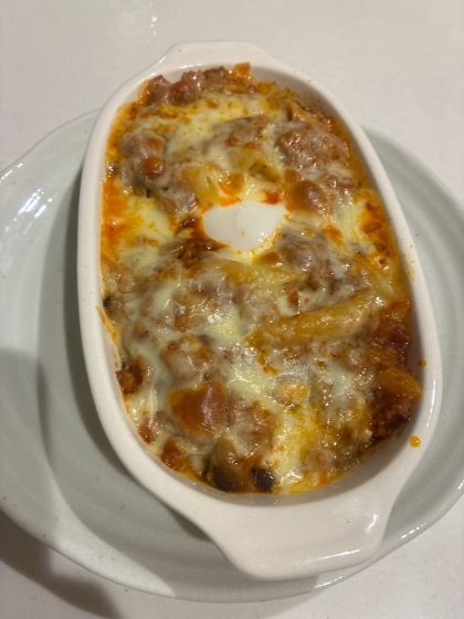 とろ～り卵が美味！余ったミートソースでドリア