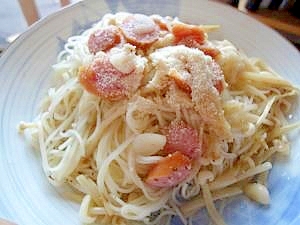 ウィンナーとえのきのそうめんチャンプル