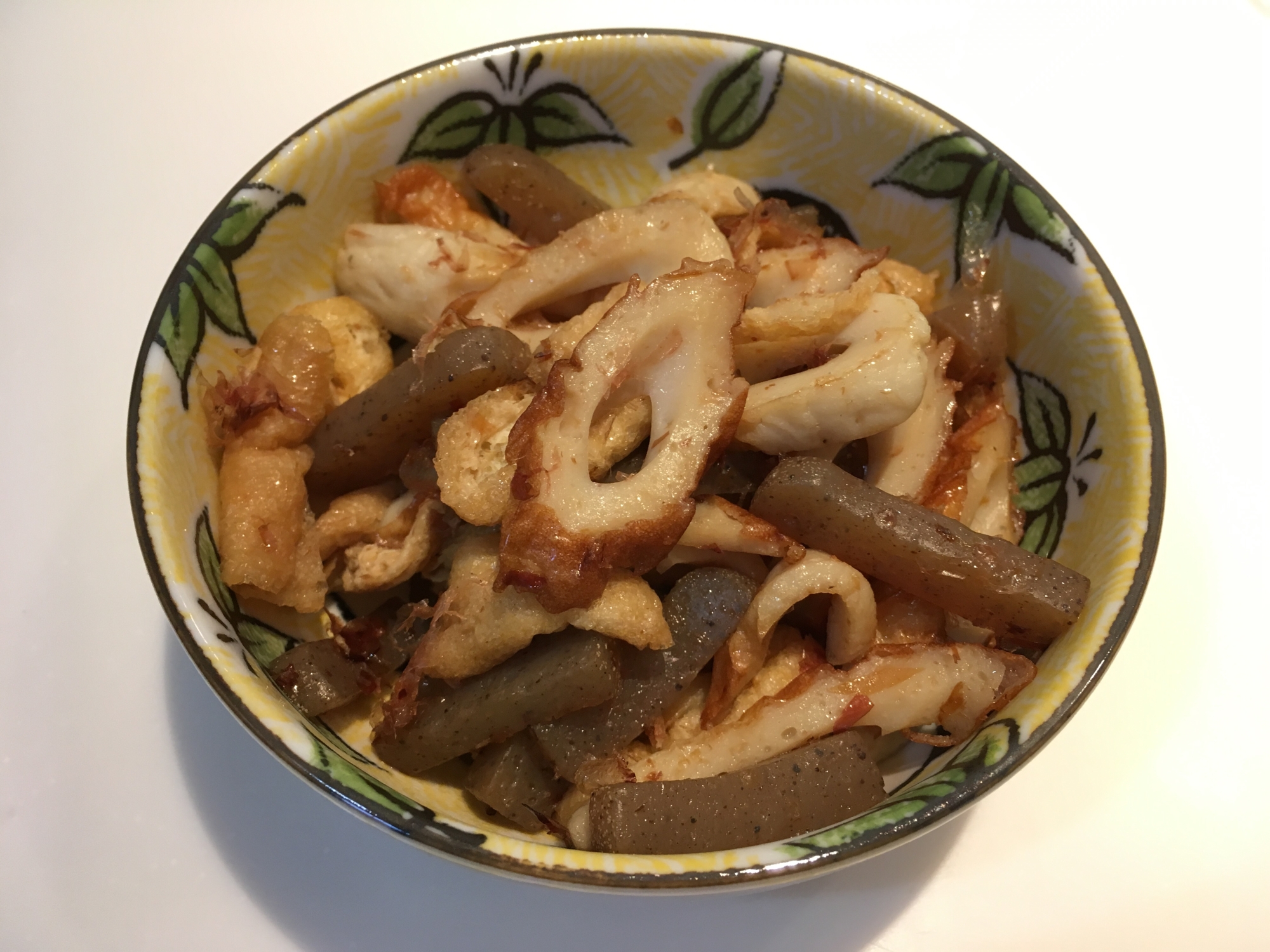 ちくわと油揚げのコンニャクきんぴら風