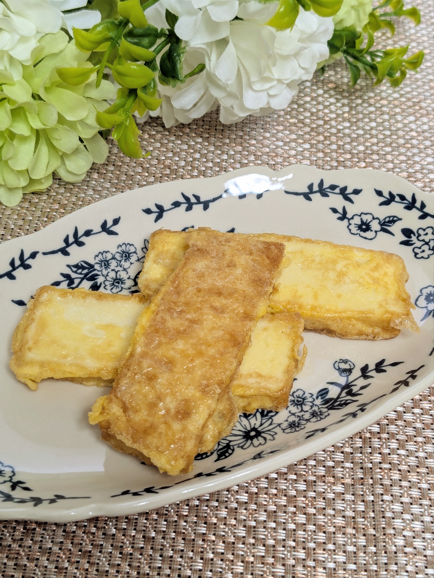 手づかみ離乳食♡厚揚げのピカタ