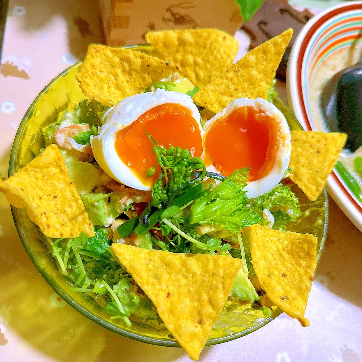 アボカド×蕎麦の実×菜の花の和風シーザーサラダ