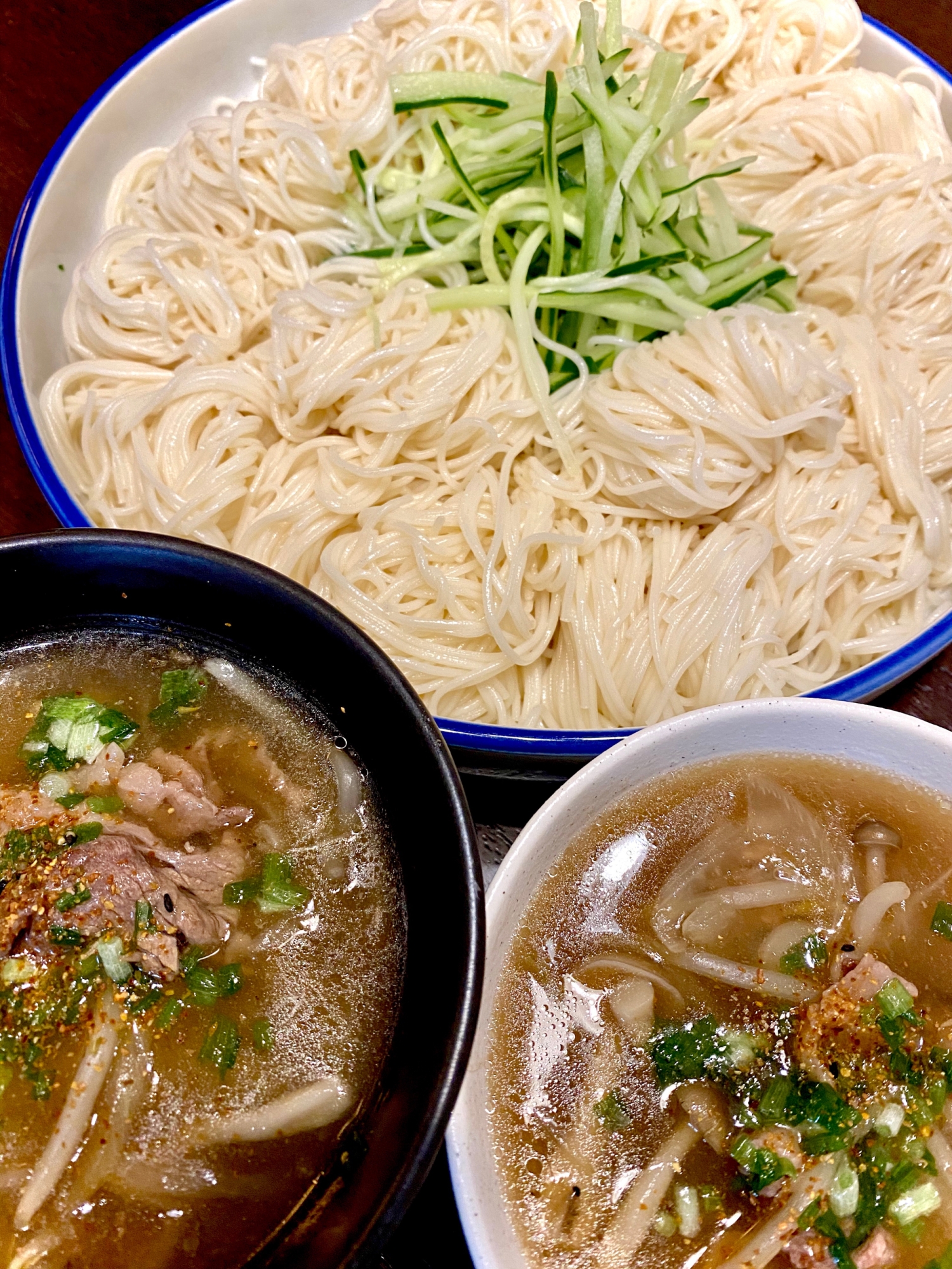 スタミナ牛肉汁そうめん！